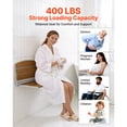 thumbnail image 4 of KFFKFF Foldable Shower Seat Wall Mounted, 17.7" Folding Shower Bench with Supportive Backrest, Fold-Down Bathroom Corridor Seat with Stainless Steel Frame, 400LBS Loading, 4 of 9