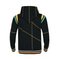 thumbnail image 3 of AACA Men's Varsity Patch Hoodie, Colorblock Pullover Sweatshirt for HBCU Pride, Black/Gold Line, 3 of 6