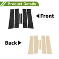 thumbnail image 4 of Moldura de Ventana del Pilar de la Puerta Unique Bargains para Chevy Aveo 2012-2023 Negro Frontal Trasero Izquierdo Derecho Sticker Antirrayones Cubierta Exterior de la Puerta 6 Pcs, 4 of 7