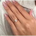 thumbnail image 3 of Jewelerix 14K Yellow Gold Vermeil Proposal Ring 4 Prongs Oval Cut Birthday Gift Ring Handmade 1 CT Moissanite Engagement Promise Gift Ring, 3 of 6