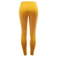 thumbnail image 4 of FashionMille Women's Solid Basic High Waisted Elastic Jersey Full Length Leggings Pant, 4 of 5