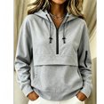thumbnail image 5 of TaTaai Womens Anorak Long Sleeve Half Zip Hooded Waterproof Windbreaker with Pockets Lightweight Outdoor Hiking Jacket, 5 of 6