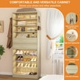 thumbnail image 6 of Homieasy 10-Tier Shoe Cabinet with 2 Drawers, 65cm Width Freestanding Closet Organizer with Adjustable Storage Shelves & Side Hooks –for Entryway, Bedroom, Living Room,White Oak, 6 of 8