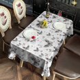 thumbnail image 2 of Black White Butterfly Pattern Rectangle Tablecloth 60"x102",Waterproof Polyester Rectangle Table Cloth, Wipeable Spillproof Polyester Tablecloth for Dining, Camping, Indoor and Outdoor, 2 of 6