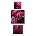 thumbnail image 2 of Designart "Rain-Kissed Red Rose XVIII" Floral Multipanel Clock For Living Room Décor - Large Modern Wall Clock - Oversized Red Wall Clock - Set Of 3, 2 of 6