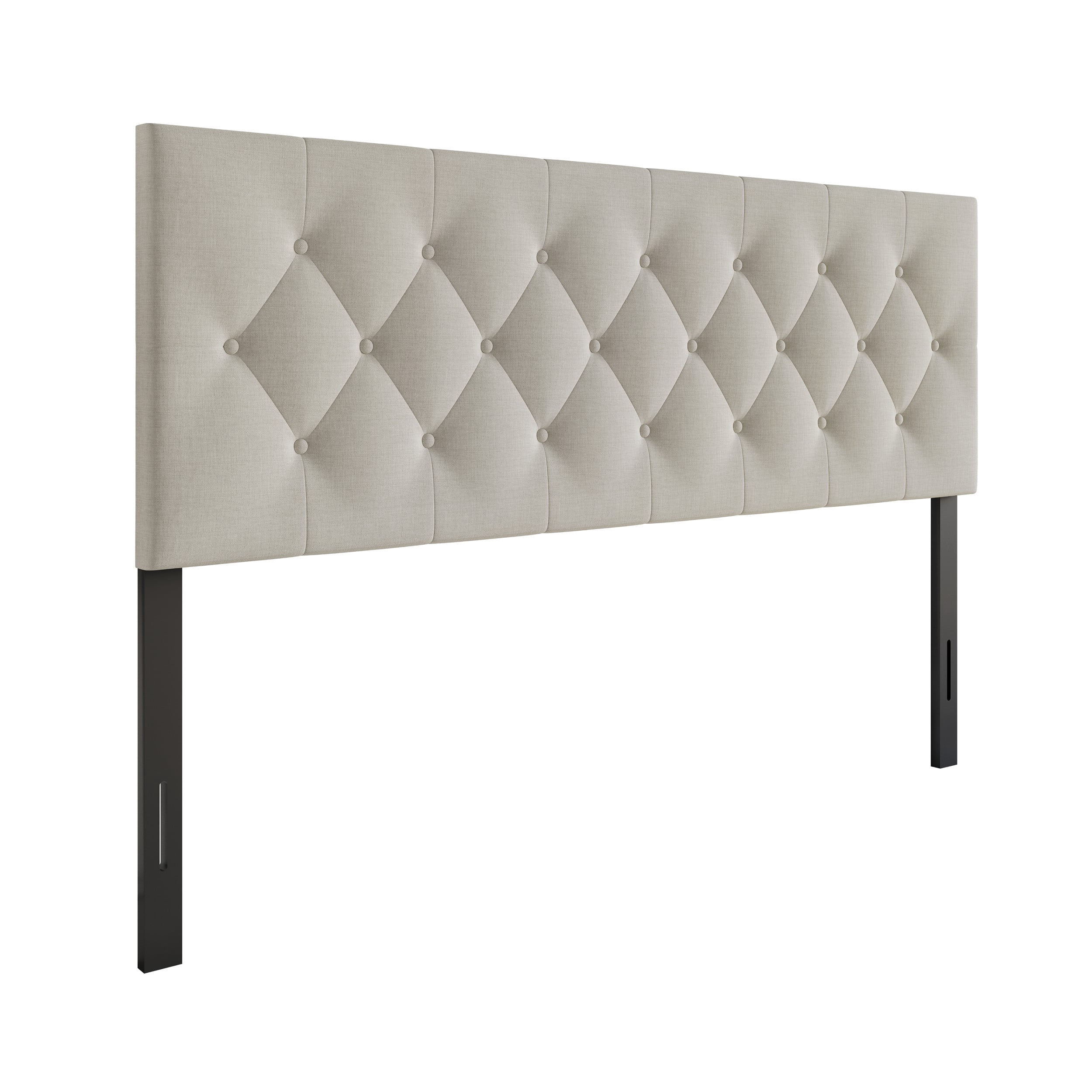 Home Design Gunnison Linen Upholstered Headboard with Button Tufted Design
