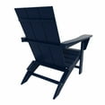 WestinTrends Set of 4 Navy Blue Adirondack Chairs, AllWeather Poly Lumber, Foldable Patio