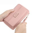 thumbnail image 2 of Cartera larga para mujer, bolso de mano con cremallera de gran capacidad, bolso de moda para teléfono móvil para mujer, 2 of 6