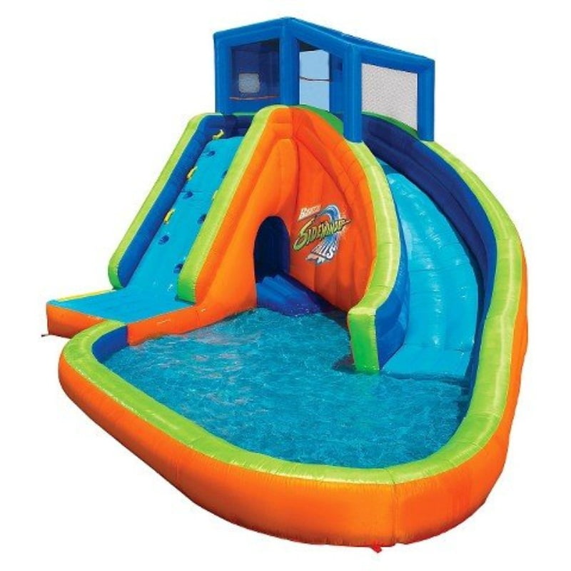 Banzai Sidewinder Falls 15 Foot Inflatable Waterpark Water Slide Spring Summer Inflatable Air