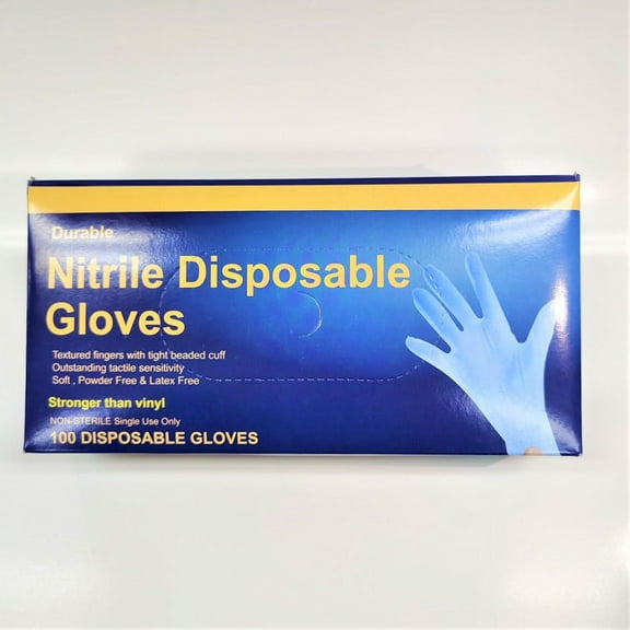 Durable Nitrile Disposable Gloves 2 Pack