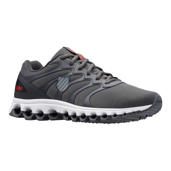 K-Swiss Tubes Comfort 200 Chaussures d'Entraînement pour Hommes, Asphalte/noir Jet/orange Épicé, 10.5