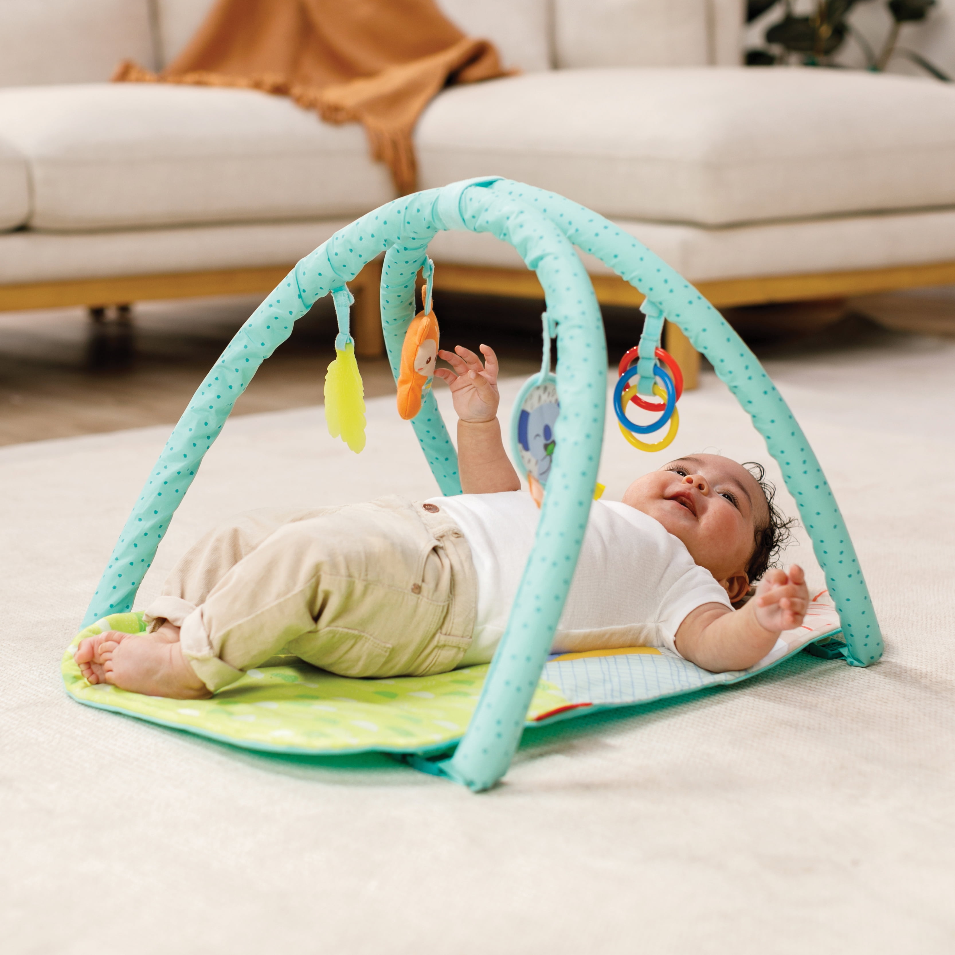 Infantino Kick 'n Keys 7-in-1 Musical Piano Activity Gym, for Babies 6-12 Months, Multicolor