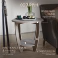 thumbnail image 2 of COZAYH Table d'Appoint en Bois Style Ferme Rustique avec Tablette de Rangement, Fini Gris Vintage, 2 of 12