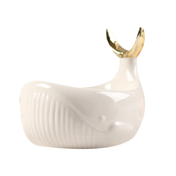 COSMOBETTY 1pc Nordic Ceramic Whale Soap Holder Draining Bathroom Soap Design For Modern Decor Practical And Creative