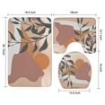 thumbnail image 3 of Orange Boho Sun, Mountain and Plant Pattern Bathroom Rugs Sets 3 Piece,Toilet Cover Set,Absorbent Non Slip Bathroom Mats Sets with U-Shaped Contour Rug Toilet Rug Set, 3 of 5
