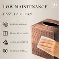 thumbnail image 4 of LZCKDPX Hand Hammered Tissue Box Cover Square, Matte Black Tissue Holder for Bathroom, Square Metal Dresser Accessories, Decorative Tissue Box Holder, Matte Black Handcrafted Tissue Cover, 4 of 9