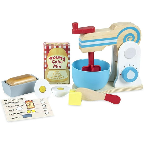 Juego de Batidora Make-A-Cake Melissa & Doug con 11 Accesorios Hecho de Madera Infantil Melissa & Doug MD-83851