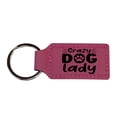 thumbnail image 2 of Keychain - Rectangle - Crazy Dog Lady - Leather, 2 of 4