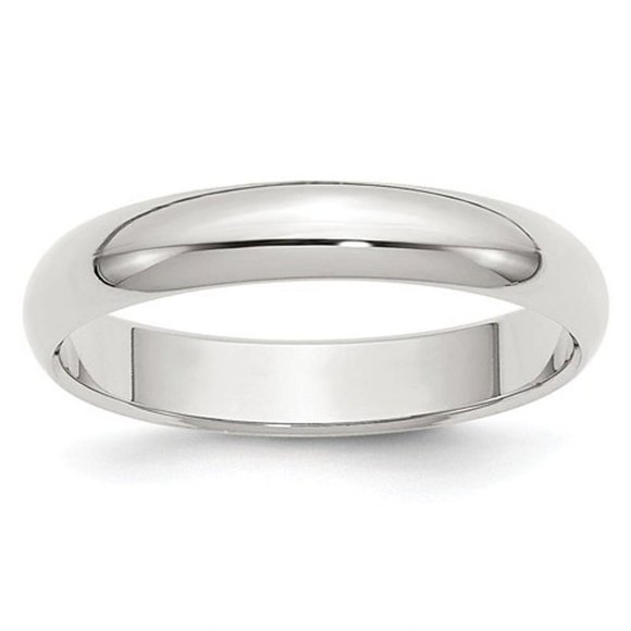 Mens 4mm Wedding Band Ring in Sterling Silver
