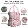 thumbnail image 3 of Boho Bohemia Pioneer Flower Drawstring Lunch Bag Women - Drawstring Lunch Bag Insulated for Work Office - Stain-Resistant Large Lunchbags for Women with Multi-Pockets, 3 of 6