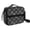 Geometric Diamond Black Pattern, variant on Geometric Flower Black Pattern Bento School Insulated Lunch Bag Box with Shoulder Strap and Bottle Holder, 11" X 9.5" X 3.5"