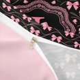 thumbnail image 4 of Catabedysis Dreamy Princess Bowknot Twin Duvet Cover,Pink Monogrammed I Design Twin Bedding For Girls,Pink Reversible,2-Piece,1 Duvet Cover and 1 Pillowcase, 4 of 6