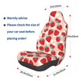 thumbnail image 3 of Balery Red Strawberry Pattern Car Seat Cover - Soft & Breathable Front Premium Covers with Non-Slip Protector Fits Most Automotive, Vans, SUVs, Trucks - 1 Unit, 3 of 5