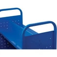 thumbnail image 4 of Lorell Double-sided Book Cart 6 Shelf - Round Handle - 5" Caster Size - Steel - x 38" Width x 18" Depth x 46.3" Height - Blue - 1 Each, 4 of 7