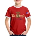 thumbnail image 4 of Kids USA 250th Anniversary Stars and Stripes Graphic T Shirt for Boys Crew Neck Short Sleeve Casual Summer Tee Red 6 Years-7 Years, 4 of 5