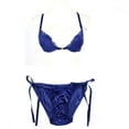 thumbnail image 6 of Ame Women's Push Up Bra Set Lingerie Sexy Front Buckle Bra Front Closure U Shape 32-36B,Blue, 6 of 6