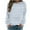 Light Blue, variant on Jinhomg Women's Drop Shoulder Sweatshirt Trendy Long Sleeve Striped Print Tee Shirts Casual Cozy Crew Neck Fall Tops 2025 Trendy Going Out Wear Seasonal Sale Gray XL