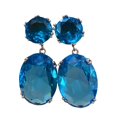 thumbnail image 2 of Cheers.US 1 Pair Fashion Women Earrings Egg-shaped Cubic Zirconia Earrings Dangle Earrings for Banquet, 2 of 5