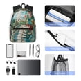thumbnail image 6 of Lsque Vintage Print Island Skull Classic Casual Backpack - Large Capacity Water-Resistant Backpack for School, Work, Travel, and Outdoor Activities, 6 of 8