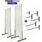 Only Hangers 2' x 6' Gridwall Tower with T-Base Floorstanding Display Kit+Hooks