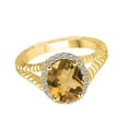 thumbnail image 4 of AoneJewelry 1.95 Carat Diamond and Oval Shape Citrine Ring In 10K Solid Rose, White & Yellow Gold, 4 of 5