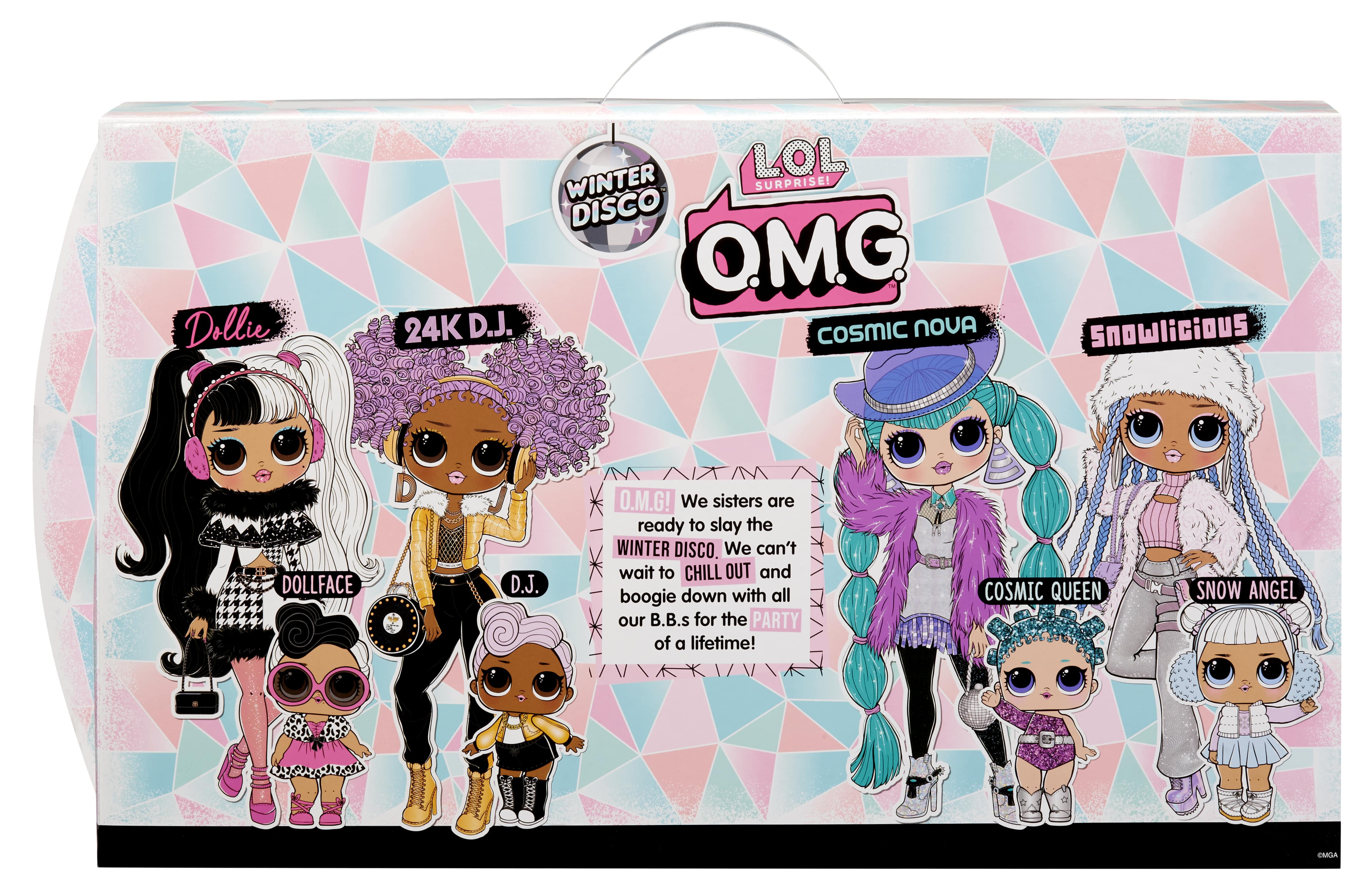 LOL Surprise OMG Winter Disco Series With Exclusive Dollie Fashion Doll And  25 Surprises Including Her Little Sister Dollface, Fashions, Shoes, Purse