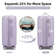 thumbnail image 4 of CQSXDA 6-Piece Hardshell Luggage Set with TSA Lock, Expandable Suitcase & Weekender Bag, Spinner Wheels，Lavender, 4 of 5