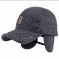 thumbnail image 5 of Men Adjustable Autumn Winter Hat Outdoor Thick Warm Earmuffs Baseball Cap, 5 of 11