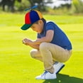 thumbnail image 3 of Waroomhouse Summer Women Baseball Hat Colorful Rainbow Colorblock Propeller Decor Long Brim Camping Hiking Fishing Climbing Cap, 3 of 7