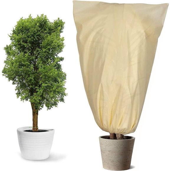 Wintering for Plants, Plant Cover, Non-Woven Plant Protection Cover Frost Protection for Potted Plants and Rose Bushes (80 x 100CM)