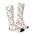 thumbnail image 3 of Fotbe Dachshund Dog Puppy print Women's Men's Novelty Crew Socks Cotton Socks Knee High Socks for Walking,Running,Nurses,Pregnancy, 3 of 9