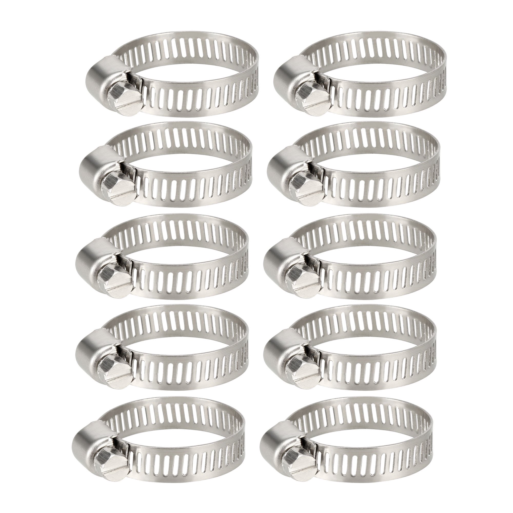 Gvolatee 30 Pièces Colliers de serrage en acier inoxydable, 6 tailles Gvolatee 30 Pièces Colliers de serrage en acier inoxydable, 6 tailles