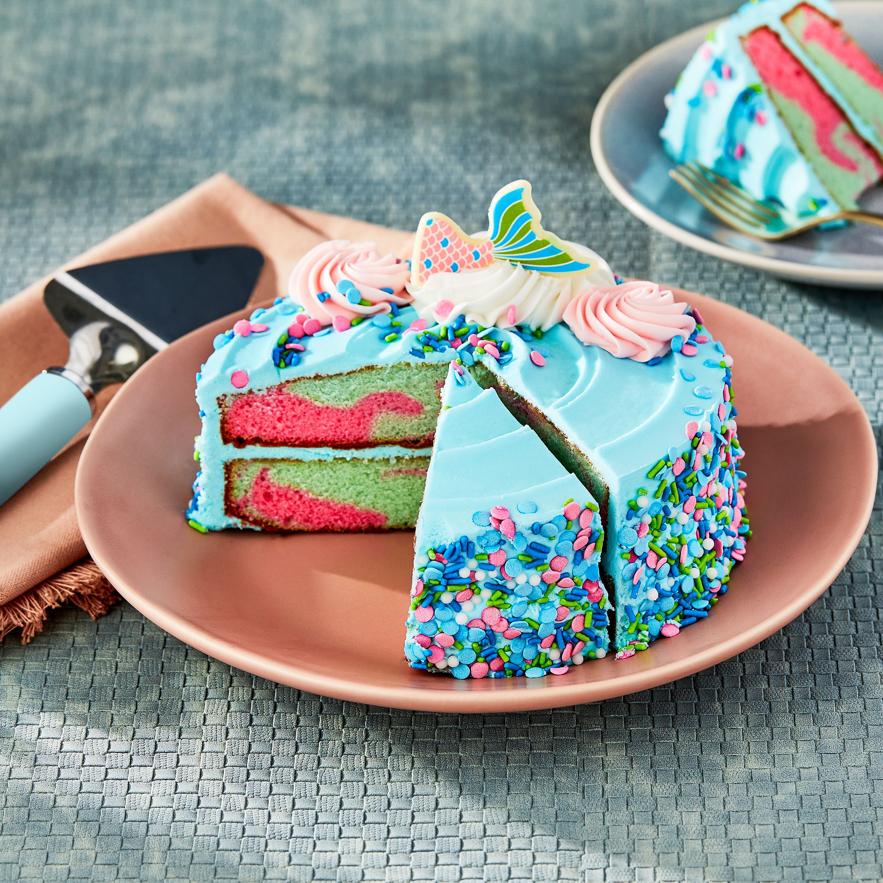 Freshness Guaranteed 7-Inch Color Blast Mermaid Marble Cake, 33 oz (Refrigerated)