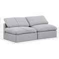 thumbnail image 3 of Meridian Furniture Indulge 70" Contemporary Linen Fabric Modular Sofa in Gray, 3 of 7