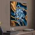 thumbnail image 2 of Vintage Abstract Blue Flower Canvas Wall Art Print For Bedroom Living Room Decor, 2 of 8