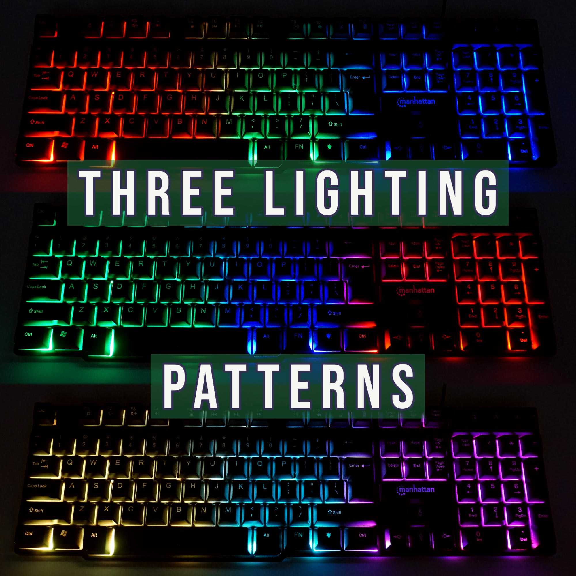 Manhattan RGB LED Wired Gaming Keyboard photo 3