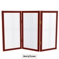 thumbnail image 2 of Red Lantern 2 ft. Short Desktop Double Cross Shoji Screen - Rosewood - 3 Panels, 2 of 8