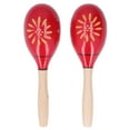 thumbnail image 1 of Maracas, Instrumento De Percusión Maracas De Madera Bola De Arena De Madera Roja Tallada Para Juegos Para Conciertos Para Fiestas ANGGREK Otros, 1 of 8
