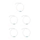 thumbnail image 2 of Guardurnaity Tobilleras Elegantes Ajustables Oro Plata Accesorios de Playa Regalos del Día de San Valentín de Tobillo para Mujeres Bodas Plata plata 5piezas Guardurnaity CBP253441, 2 of 5
