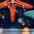 thumbnail image 3 of Starfish Waterproof Bathroom Curtains Set with Hooks - Printed Shower Curtain for Bathroom Decoration, 3 of 5